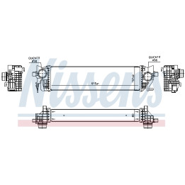 Chłodnica powietrza Intercooler NISSENS 96133