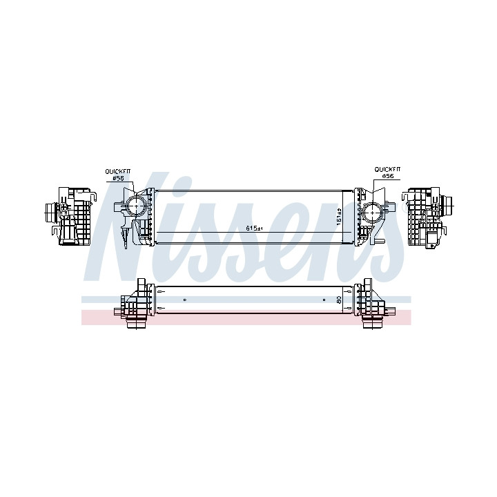 Chłodnica powietrza Intercooler NISSENS 96133
