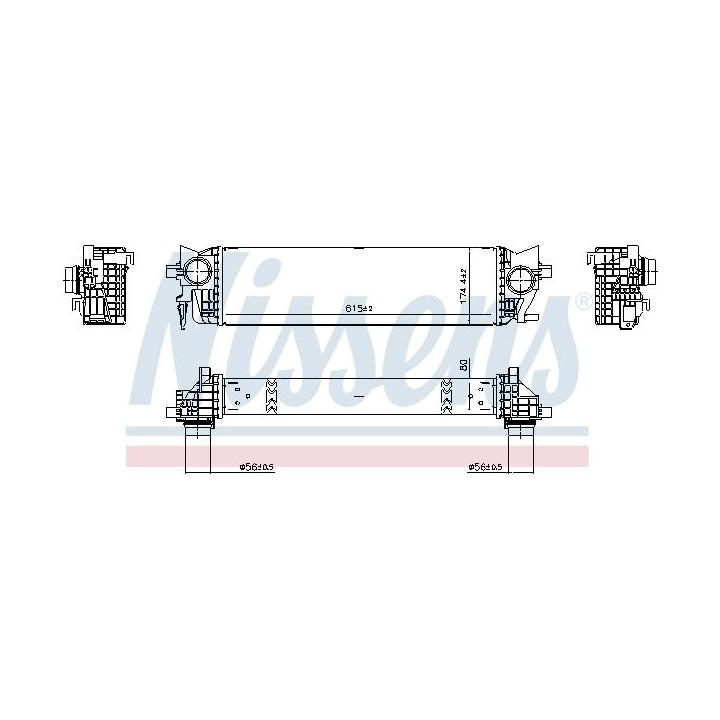 Chłodnica powietrza Intercooler NISSENS 961771