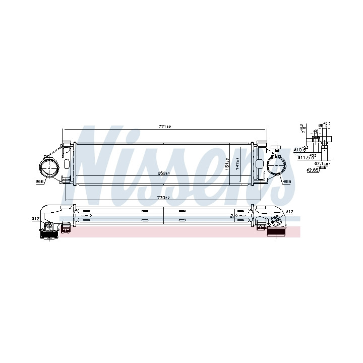 Chłodnica powietrza Intercooler NISSENS 961501