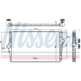Chłodnica powietrza Intercooler NISSENS 96601
