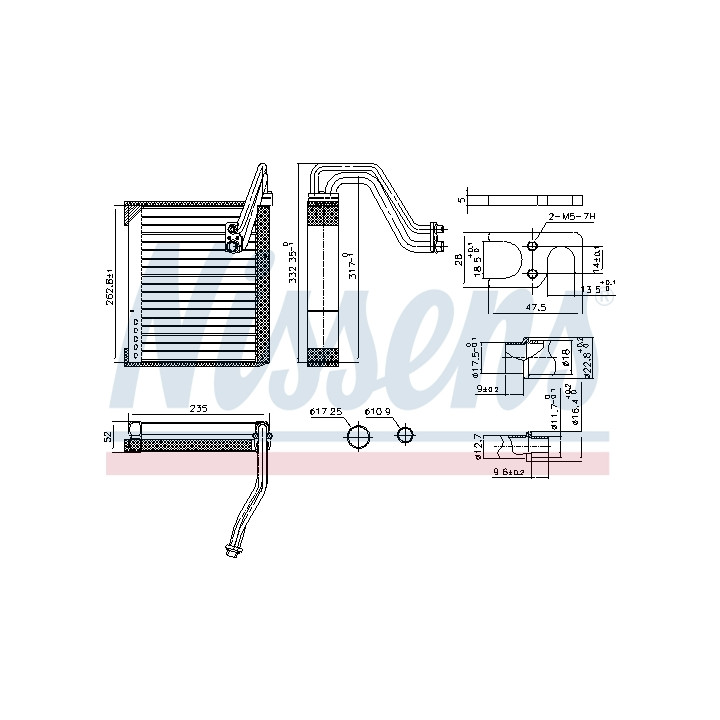 Parownik klimatyzacji NISSENS 92352