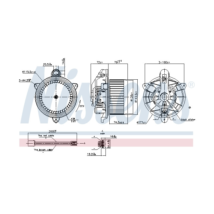Dmuchawa nawiewu NISSENS 87559