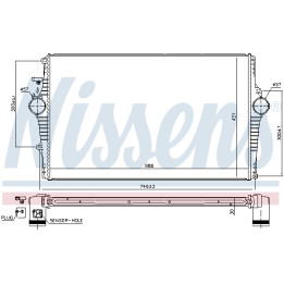 Chłodnica powietrza Intercooler NISSENS 969001