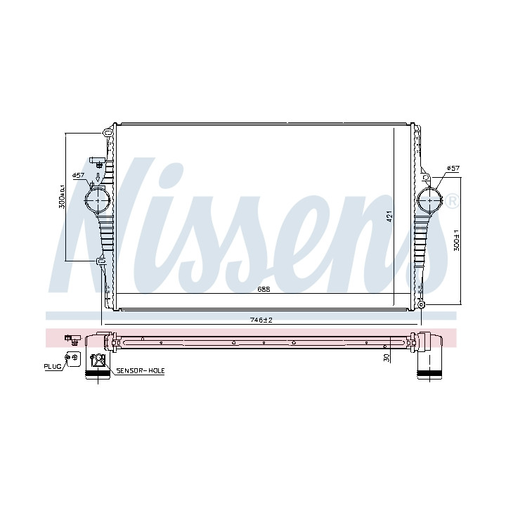 Chłodnica powietrza Intercooler NISSENS 969001