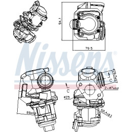 Zawór spalin EGR NISSENS 98150