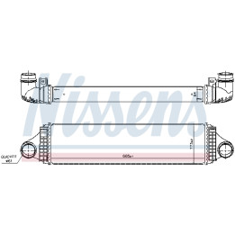 Chłodnica powietrza Intercooler NISSENS 961188
