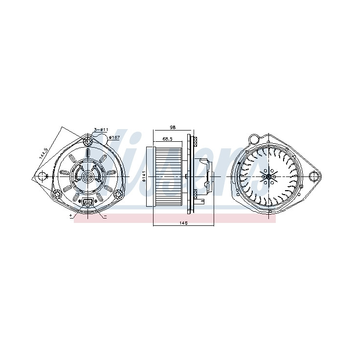 Dmuchawa nawiewu NISSENS 87168