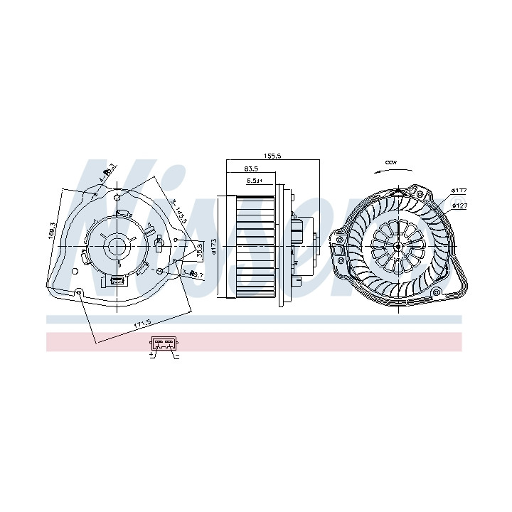 Dmuchawa nawiewu NISSENS 87020