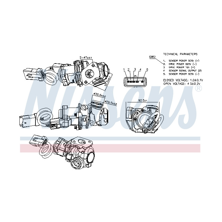 Zawór spalin EGR NISSENS 98244