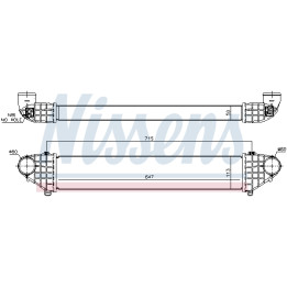 Chłodnica powietrza Intercooler NISSENS 96474