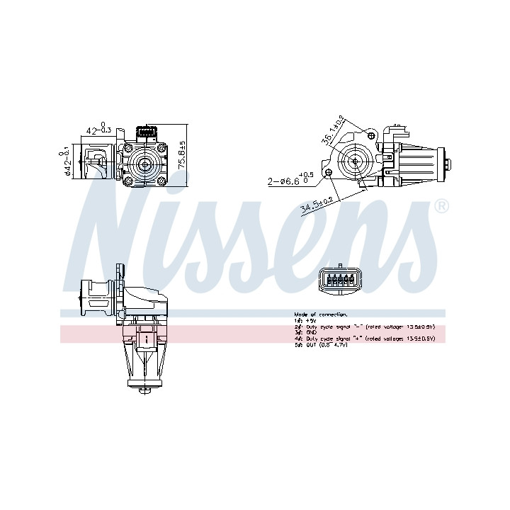 Zawór spalin EGR NISSENS 98376