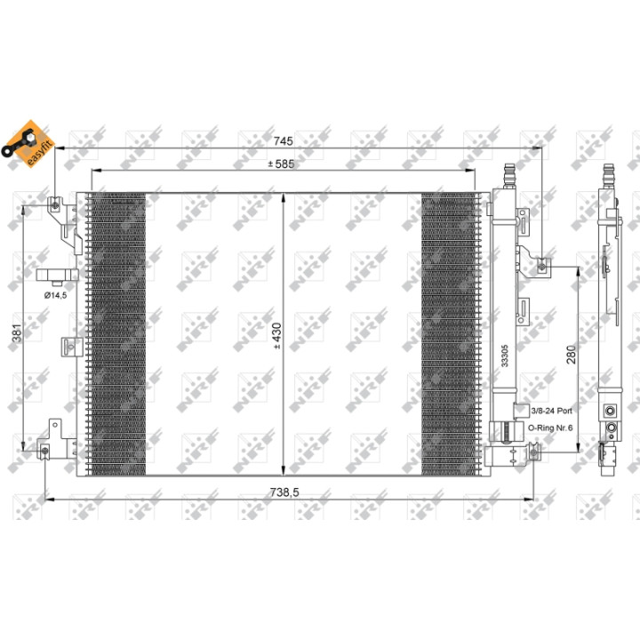 Skraplacz klimatyzacji NRF 35889