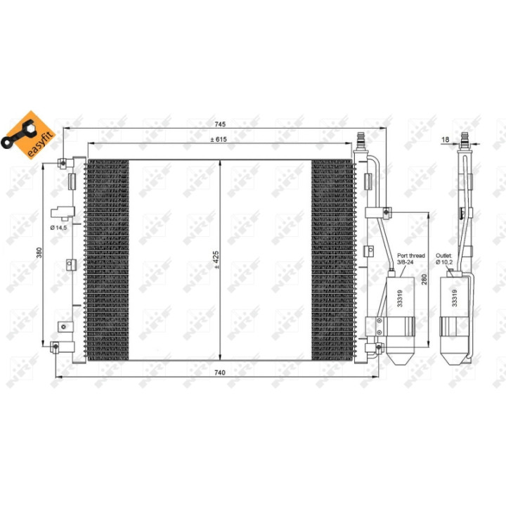 Skraplacz klimatyzacji NRF 35876