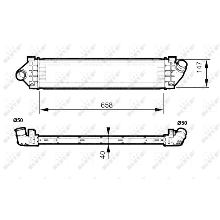 Chłodnica powietrza Intercooler NRF 30515