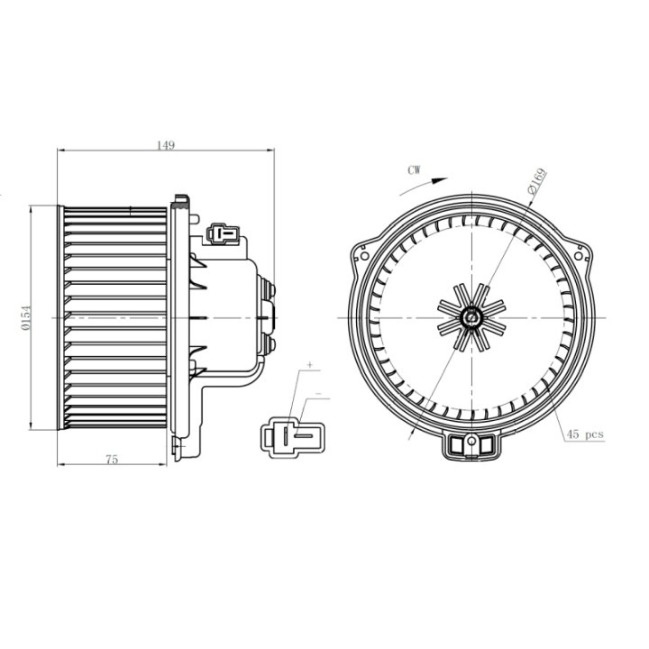 Dmuchawa nawiewu NRF 34301
