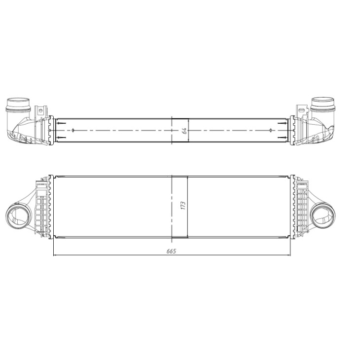 Chłodnica powietrza Intercooler NRF 309067