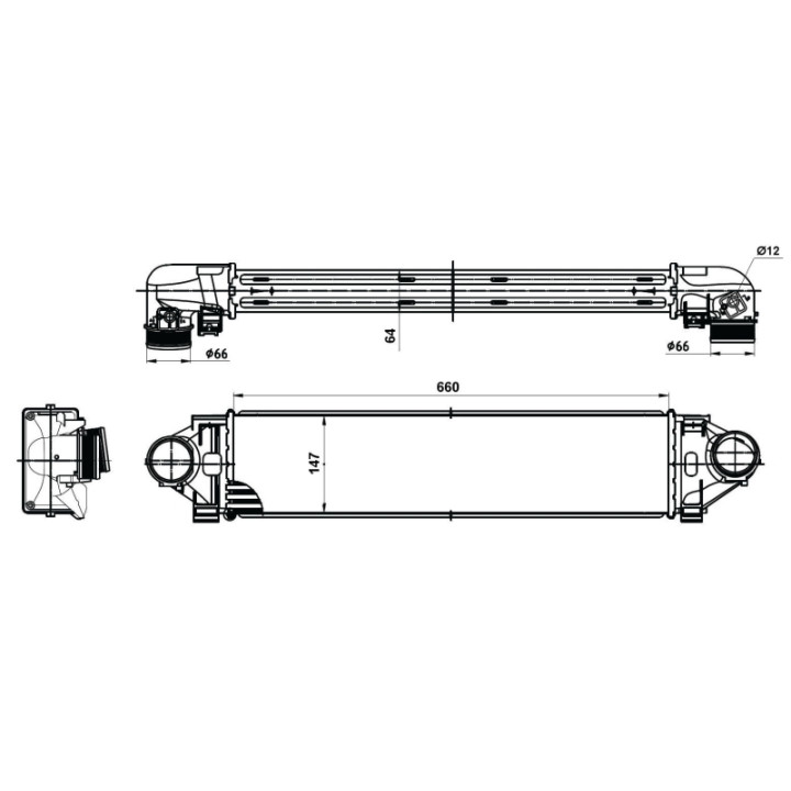 Chłodnica powietrza Intercooler NRF 30394