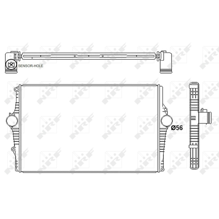 Chłodnica powietrza Intercooler NRF 30249