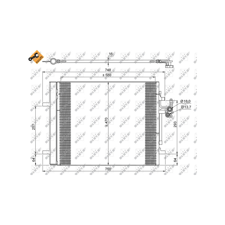 Skraplacz klimatyzacji NRF 35884