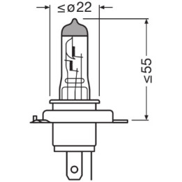 Żarówka reflektora świateł przednich OSRAM 64193ULT-1BL