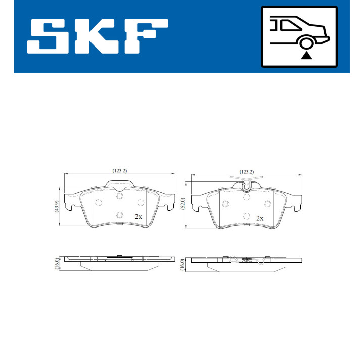 Klocki hamulcowe SKF VKBP 90025