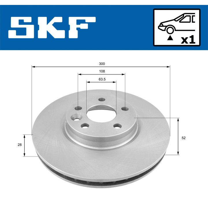 Tarcza hamulcowa SKF VKBD 80056 V1