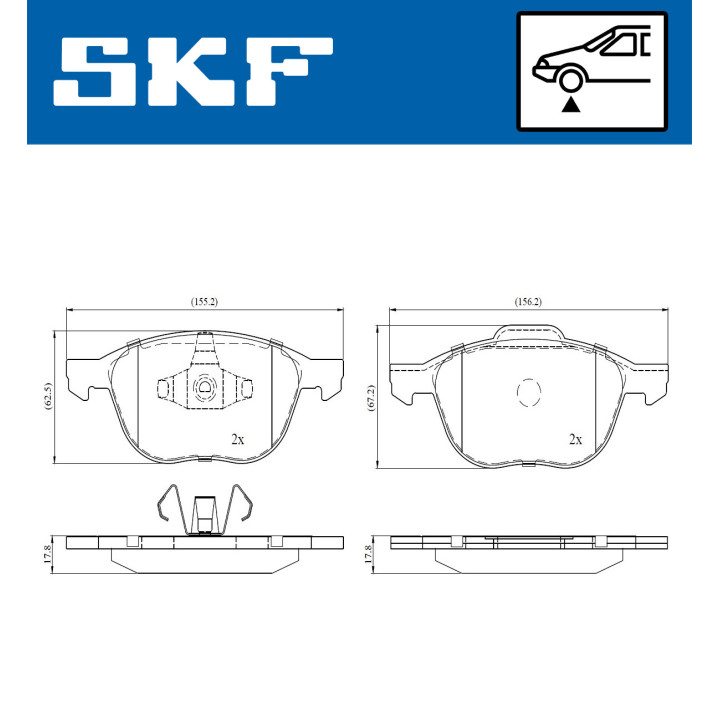 Klocki hamulcowe SKF VKBP 80016