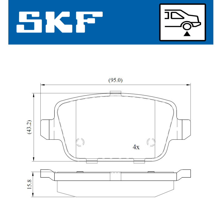 Klocki hamulcowe SKF VKBP 90072