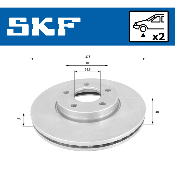 Tarcza hamulcowa SKF VKBD 80103 V2