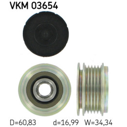 Sprzęgło jednokierunkowe alternatora SKF VKM 03654