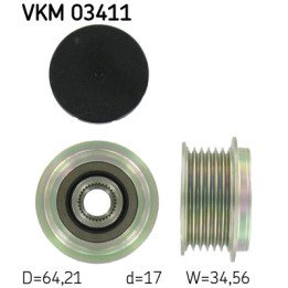 Sprzęgło jednokierunkowe alternatora SKF VKM 03411