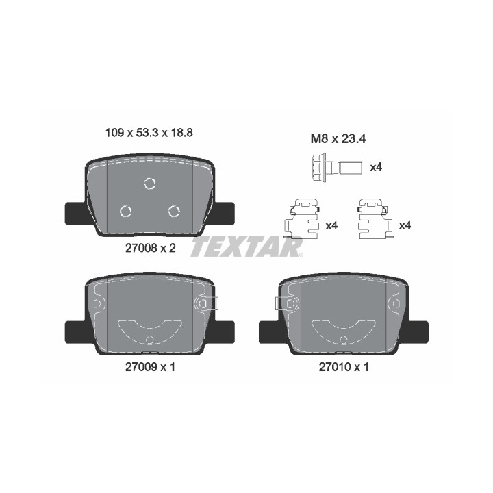 Klocki hamulcowe TEXTAR 2700801