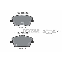 Klocki hamulcowe TEXTAR 2612601