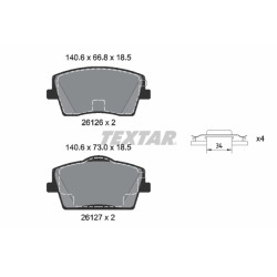 Klocki hamulcowe TEXTAR 2612601