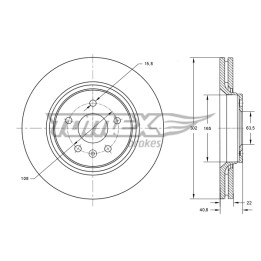 Tarcza hamulcowa TOMEX Brakes TX 74-14