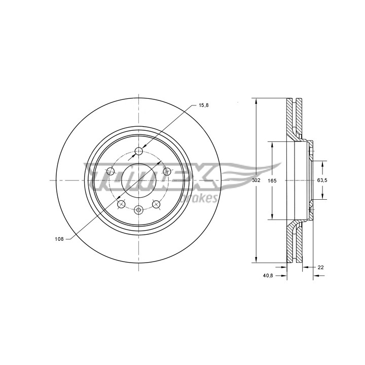 Tarcza hamulcowa TOMEX Brakes TX 74-14