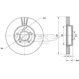 Tarcza hamulcowa TOMEX Brakes TX 71-11