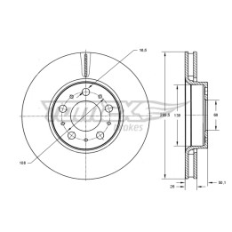 Tarcza hamulcowa TOMEX Brakes TX 71-43