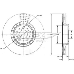 Tarcza hamulcowa TOMEX Brakes TX 73-09