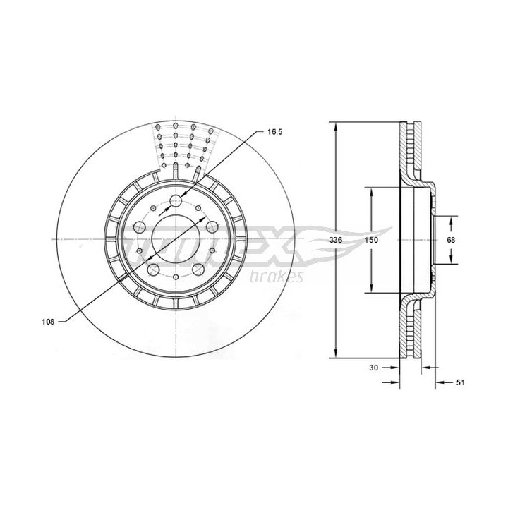 Tarcza hamulcowa TOMEX Brakes TX 73-09