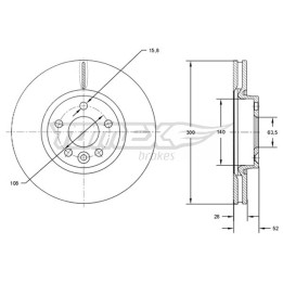 Tarcza hamulcowa TOMEX Brakes TX 71-56