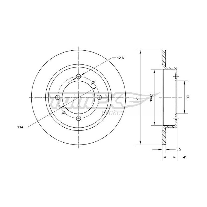 Tarcza hamulcowa TOMEX Brakes TX 70-82