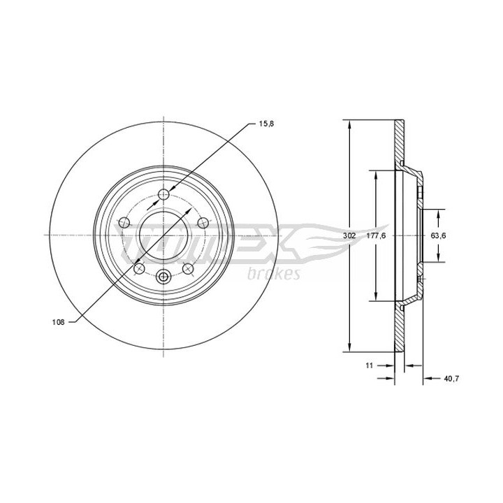 Tarcza hamulcowa TOMEX Brakes TX 73-08
