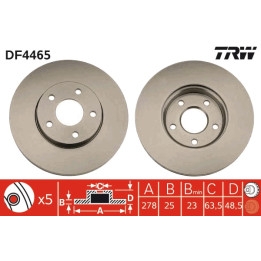 Tarcza hamulcowa TRW DF4465