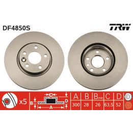Tarcza hamulcowa TRW DF4850S