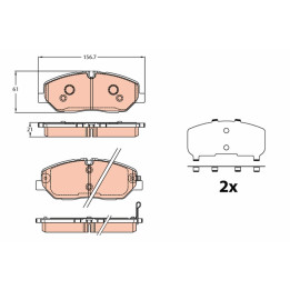 Klocki hamulcowe TRW GDB2227
