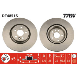 Tarcza hamulcowa TRW DF4851S