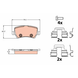 Klocki hamulcowe TRW GDB2125