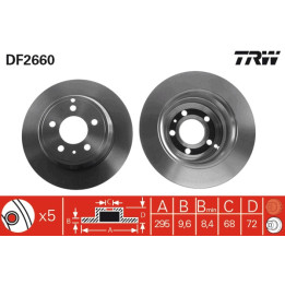 Tarcza hamulcowa TRW DF2660
